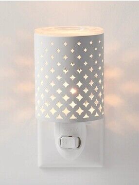 New Scentsy White Light From Within Mini Wax Warmer Nightlight Farmhouse